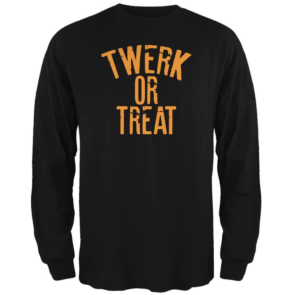 Halloween Twerk Or Treat Black Adult Long Sleeve T-Shirt