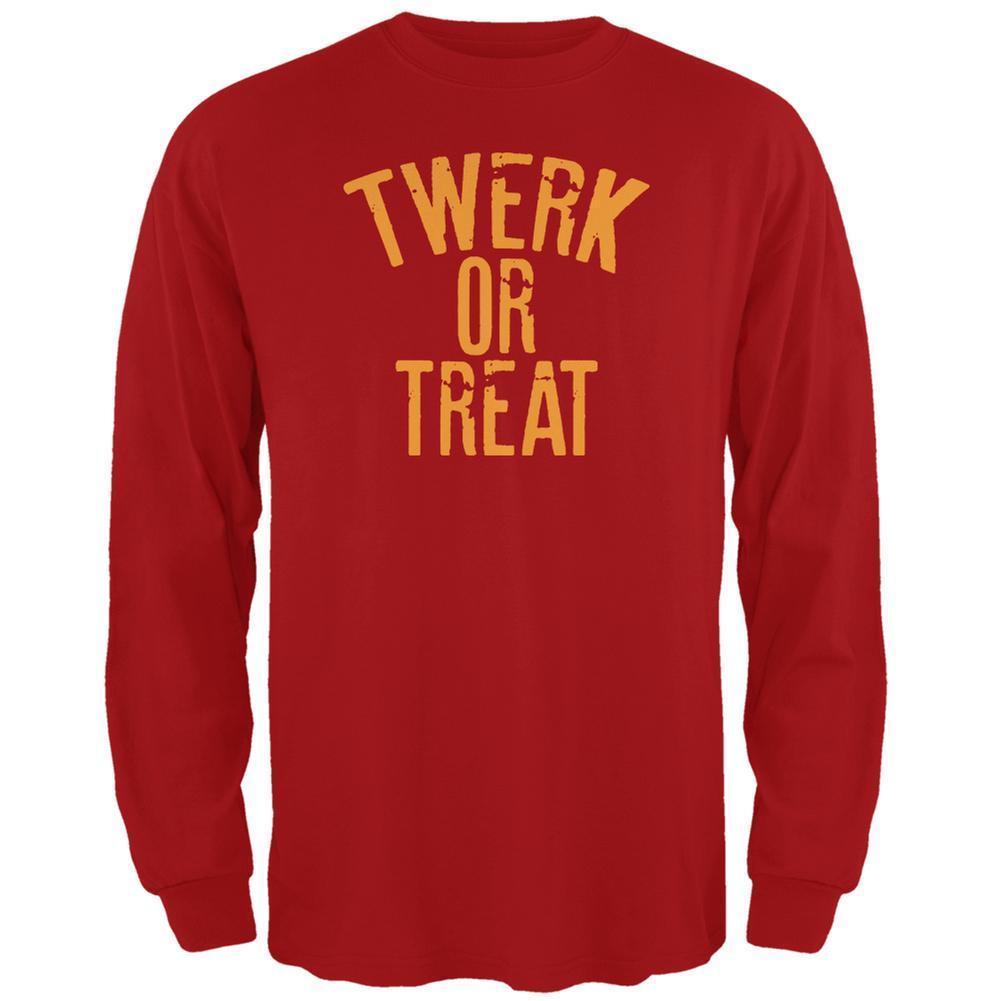 Halloween Twerk Or Treat Red Adult Long Sleeve T-Shirt