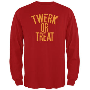 Halloween Twerk Or Treat Red Adult Long Sleeve T-Shirt