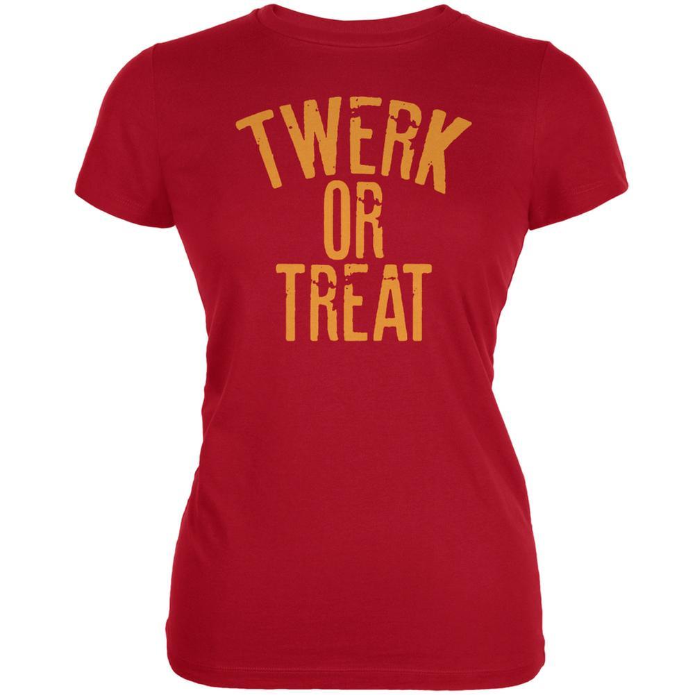 Halloween Twerk Or Treat Red Juniors Soft T-Shirt