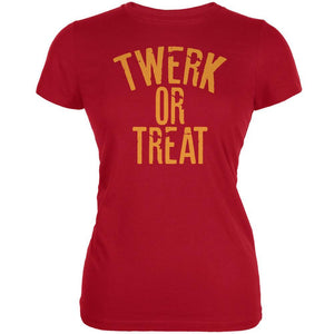 Halloween Twerk Or Treat Red Juniors Soft T-Shirt