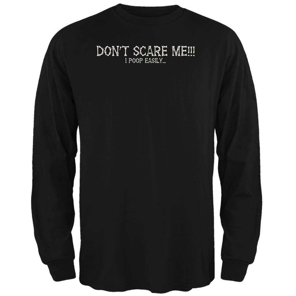 Halloween Scare Poop Easily Black Adult Long Sleeve T-Shirt