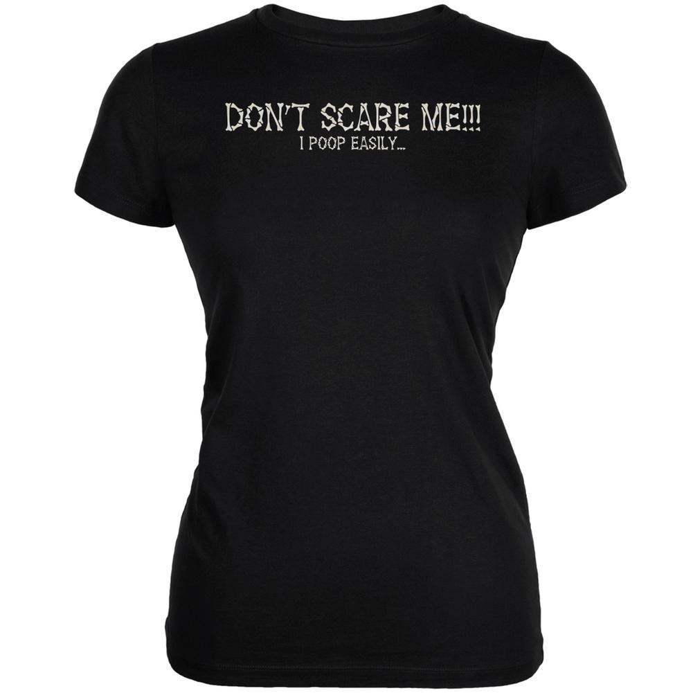Halloween Scare Poop Easily Black Juniors Soft T-Shirt