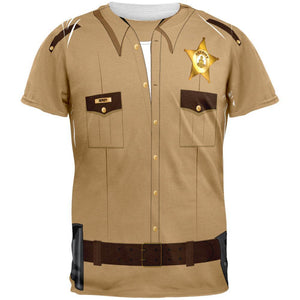 Halloween Sheriff Costume All Over Adult T-Shirt