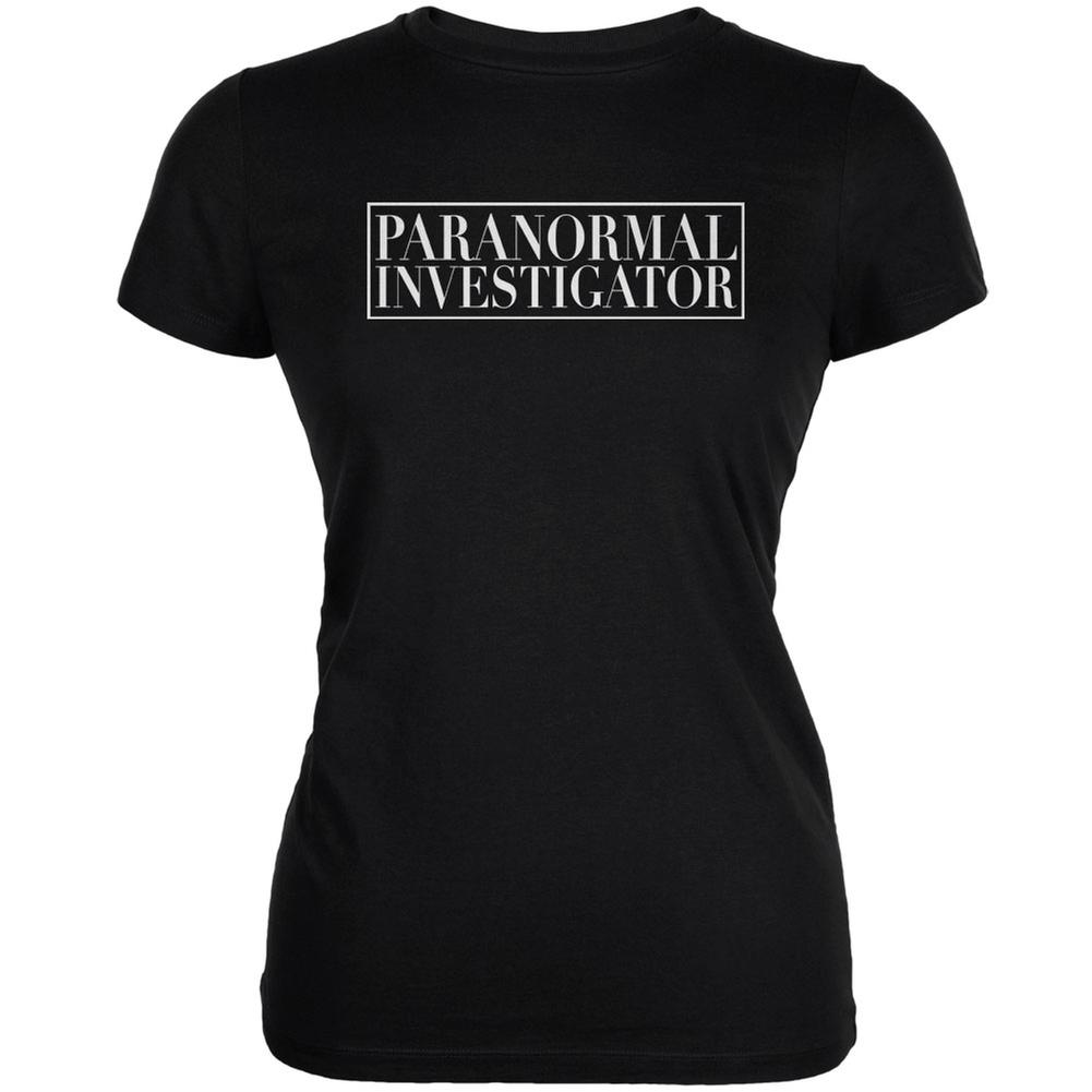 Halloween Paranormal Investigator Black Juniors Soft T-Shirt
