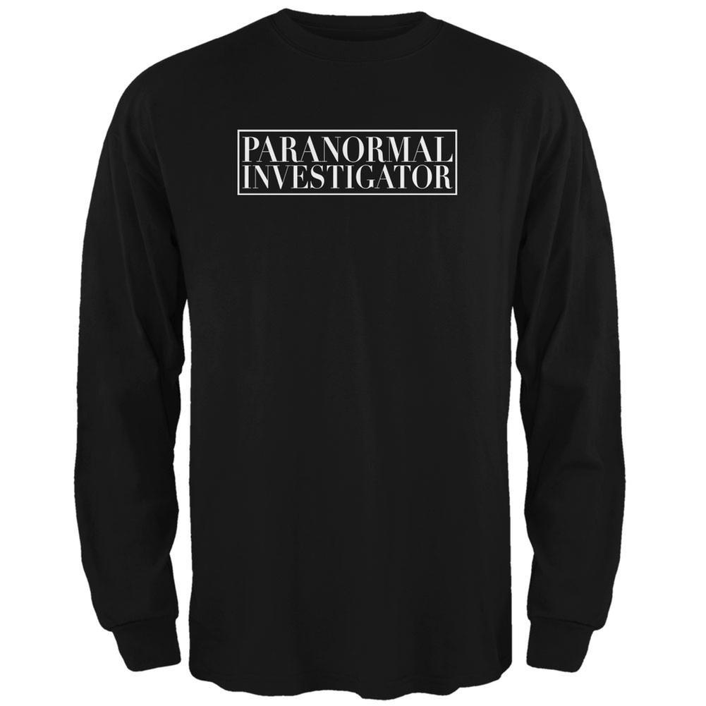 Halloween Paranormal Investigator Black Adult Long Sleeve T-Shirt