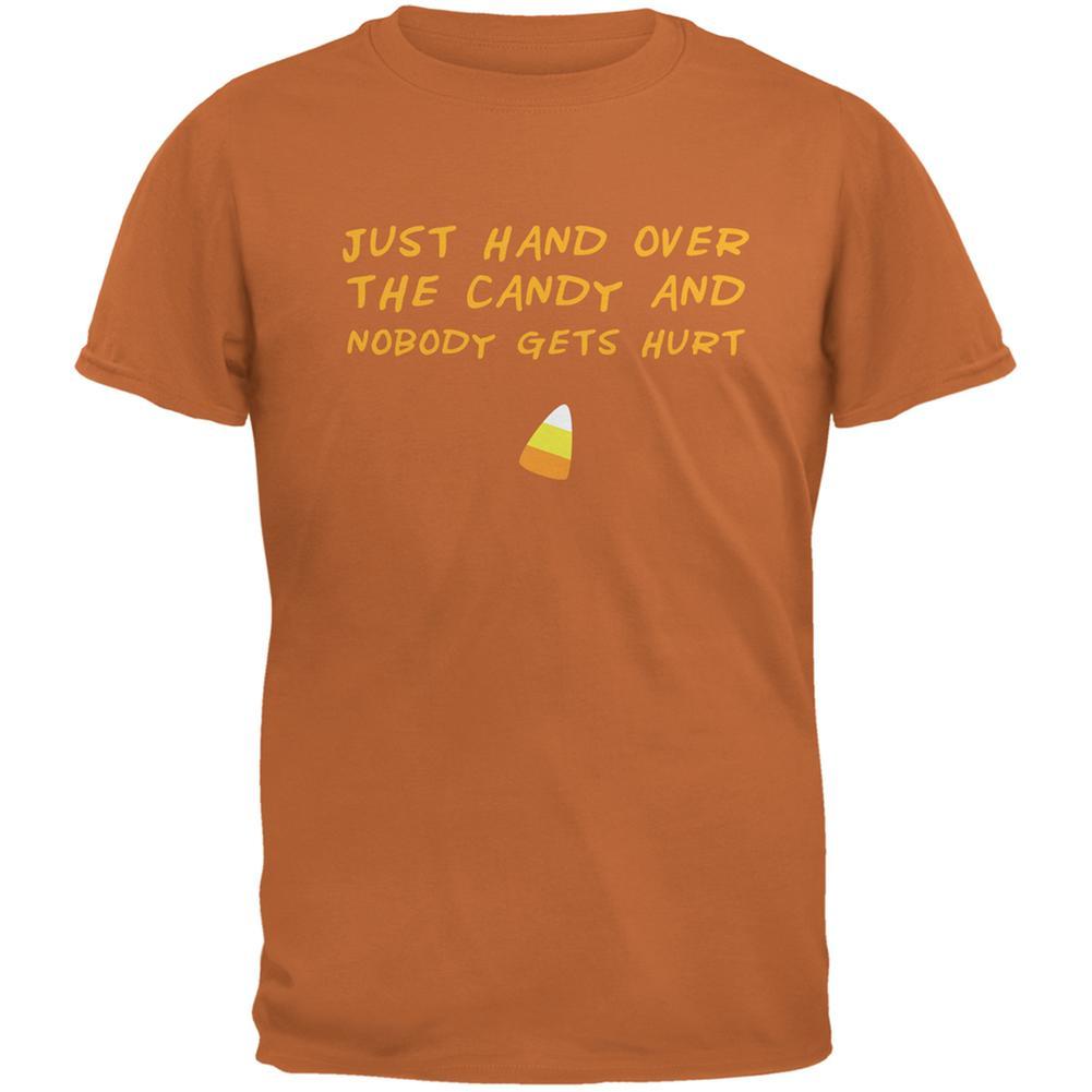 Halloween Just Hand Over the Candy Texas Orange Adult T-Shirt