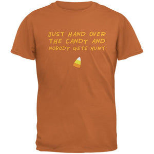 Halloween Just Hand Over the Candy Texas Orange Adult T-Shirt
