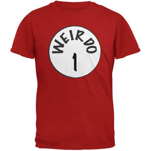 Halloween Weirdo 1 One Red Adult T-Shirt