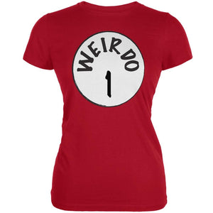 Halloween Weirdo 1 One Red Juniors Soft T-Shirt