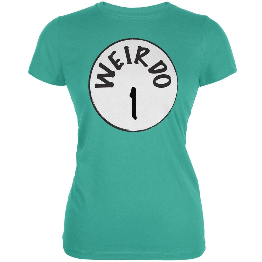 Halloween Weirdo 1 One Teal Juniors Soft T-Shirt