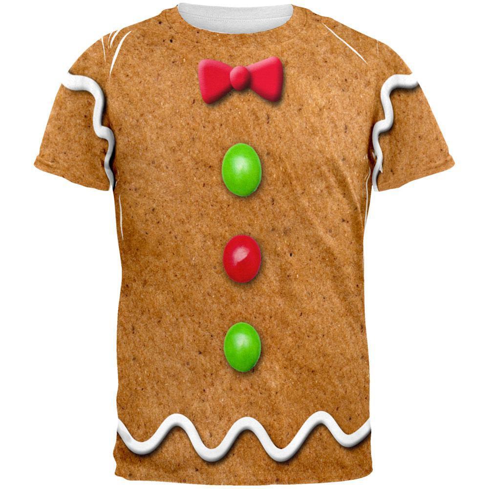 Gingerbread Man Costume All Over Adult T-Shirt