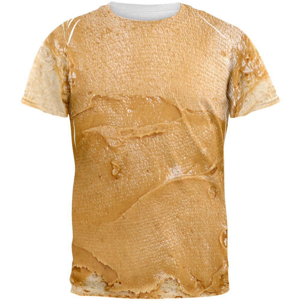 Halloween Peanut Butter PB Sandwich Costume All Over Adult T-Shirt