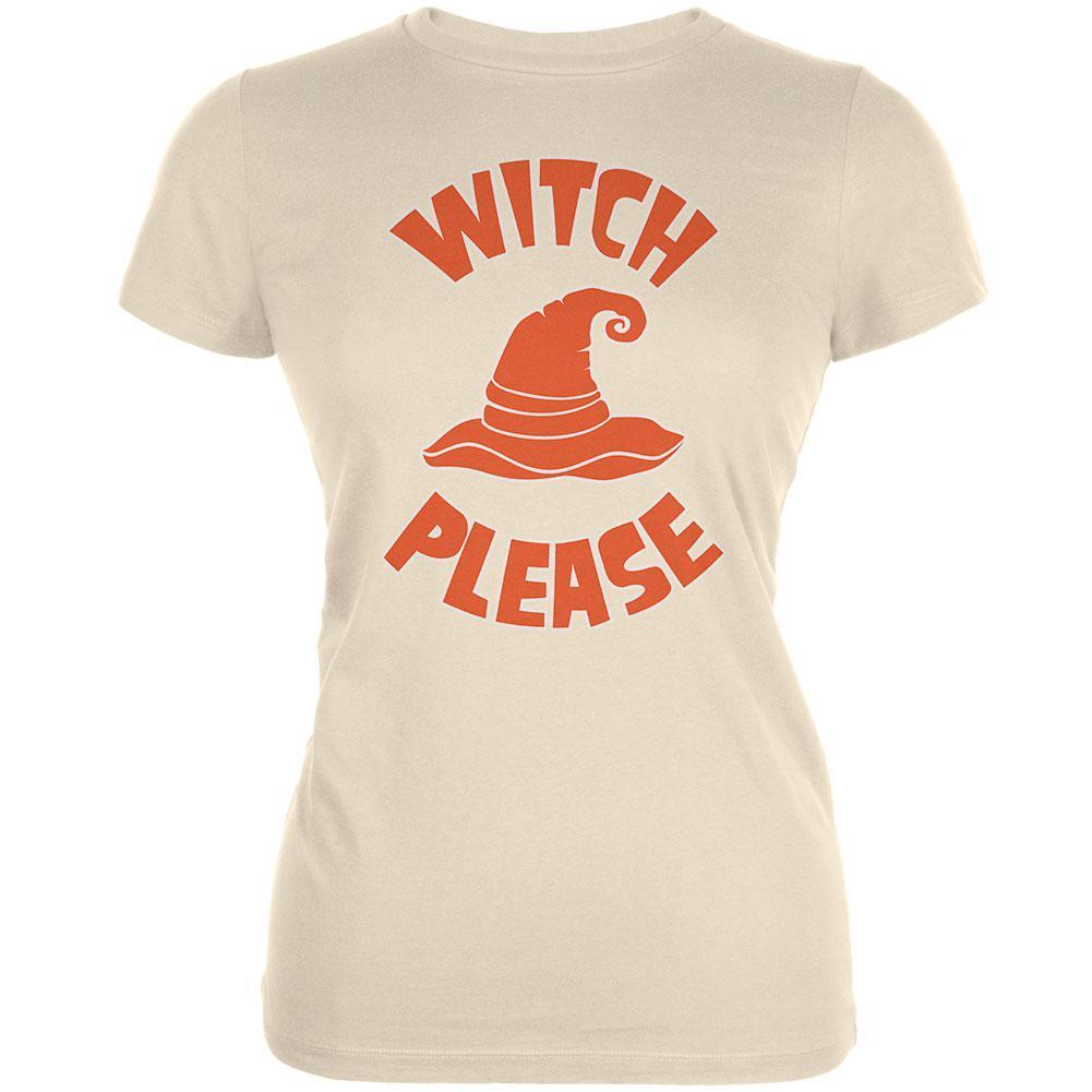 Halloween Witch Please Cream Juniors Soft T-Shirt