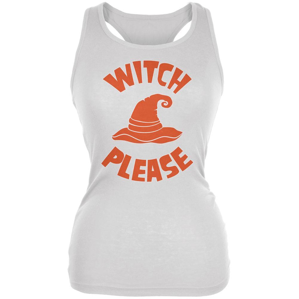 Halloween Witch Please White Juniors Soft Tank Top