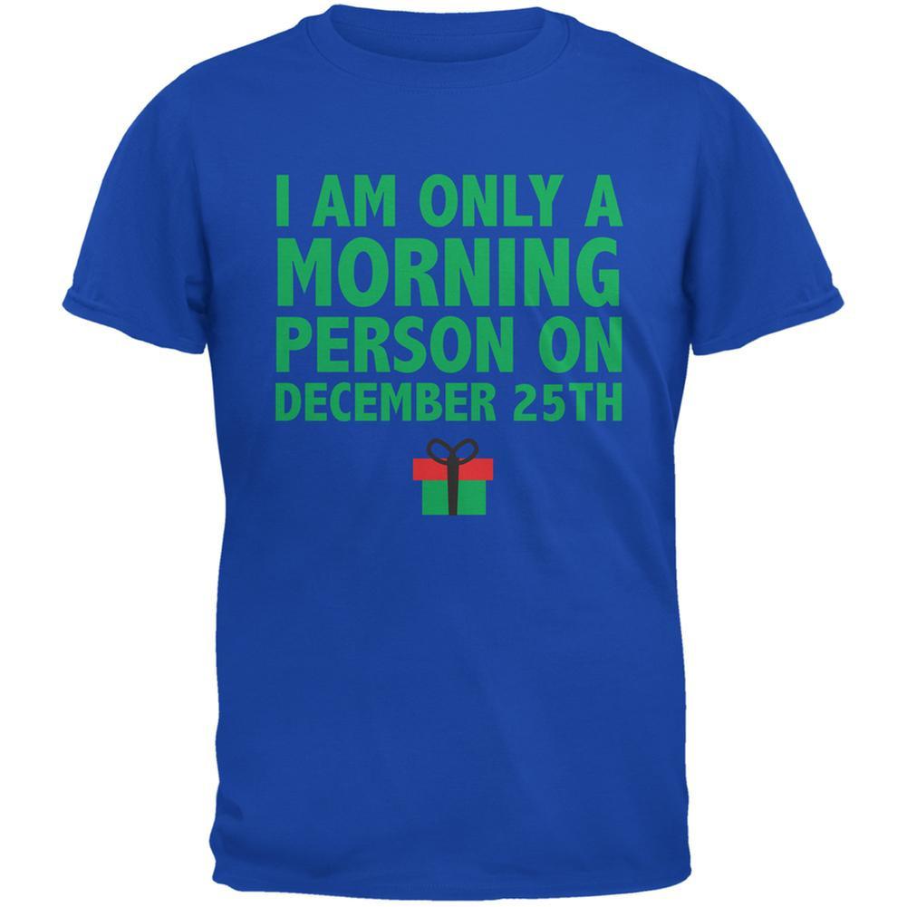 Christmas Morning Person Royal Adult T-Shirt