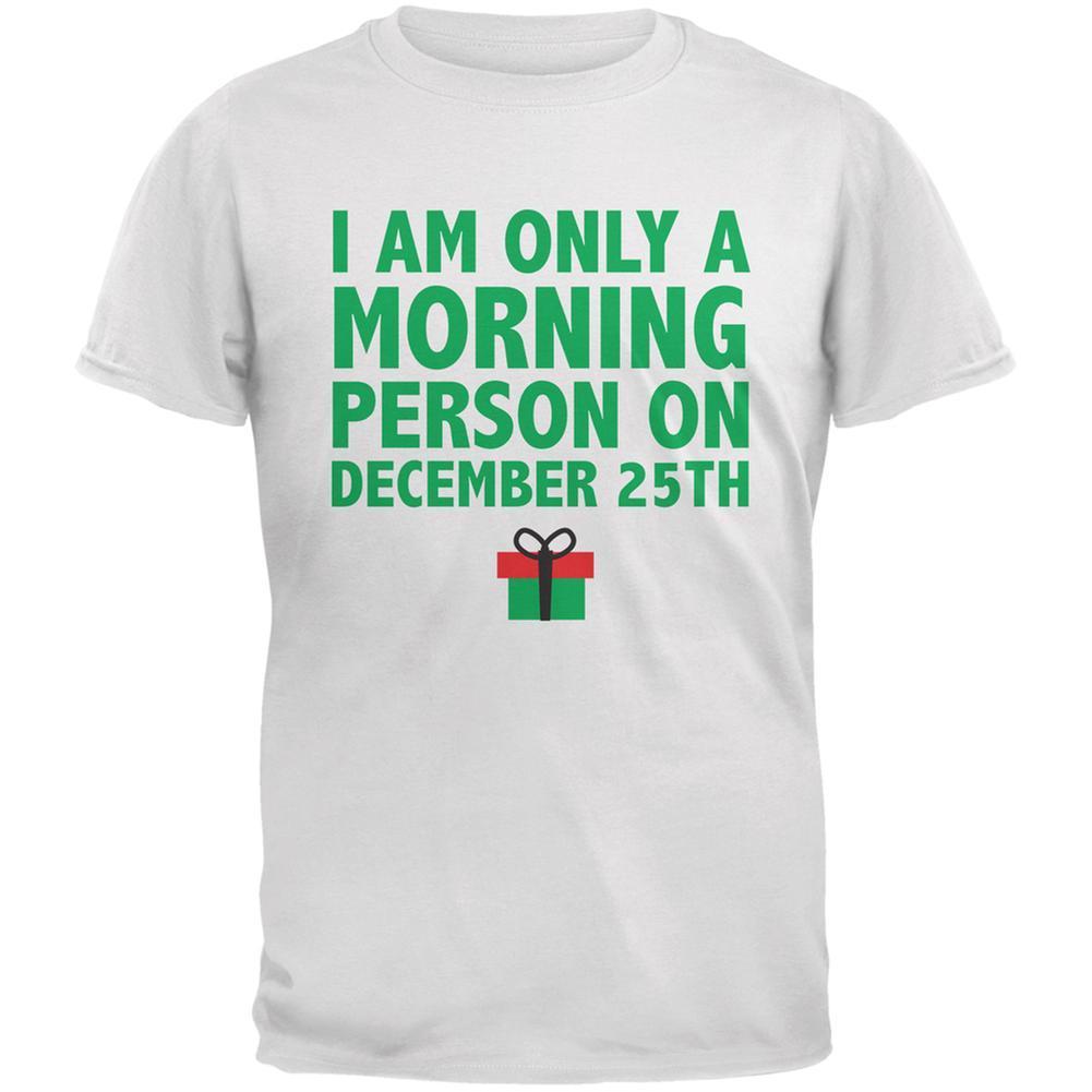 Christmas Morning Person White Adult T-Shirt