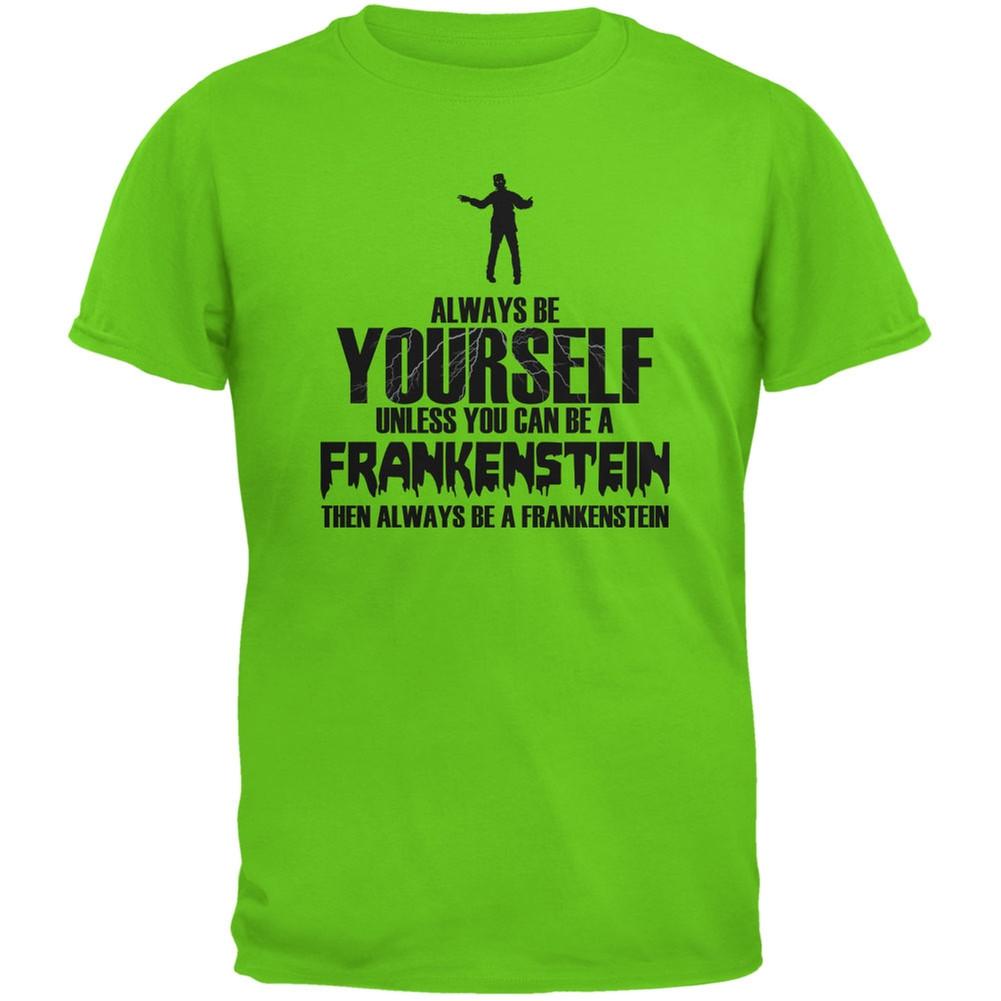 Halloween Always Be Yourself Frankenstein Electric Green Youth T-Shirt