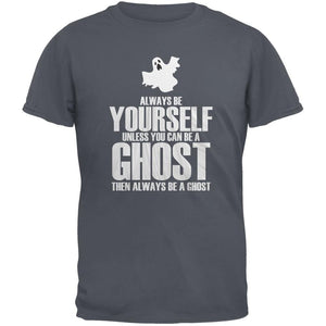 Halloween Always Be Yourself Ghost Charcoal Youth T-Shirt