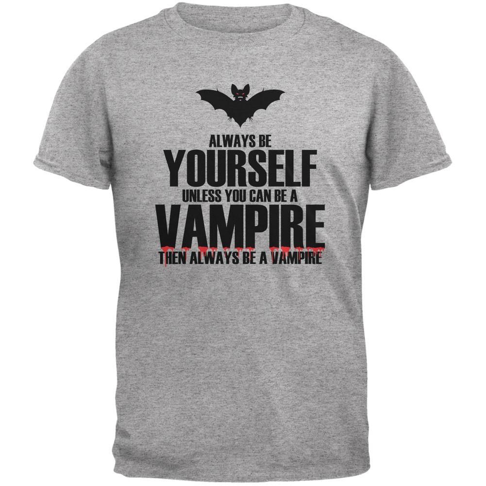 Halloween Always Be Yourself Vampire Heather Grey Youth T-Shirt
