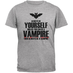 Halloween Always Be Yourself Vampire Heather Grey Youth T-Shirt