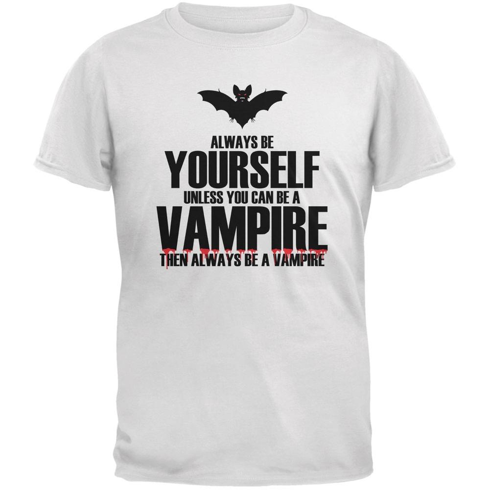 Halloween Always Be Yourself Vampire White Youth T-Shirt