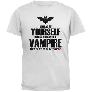Halloween Always Be Yourself Vampire White Youth T-Shirt