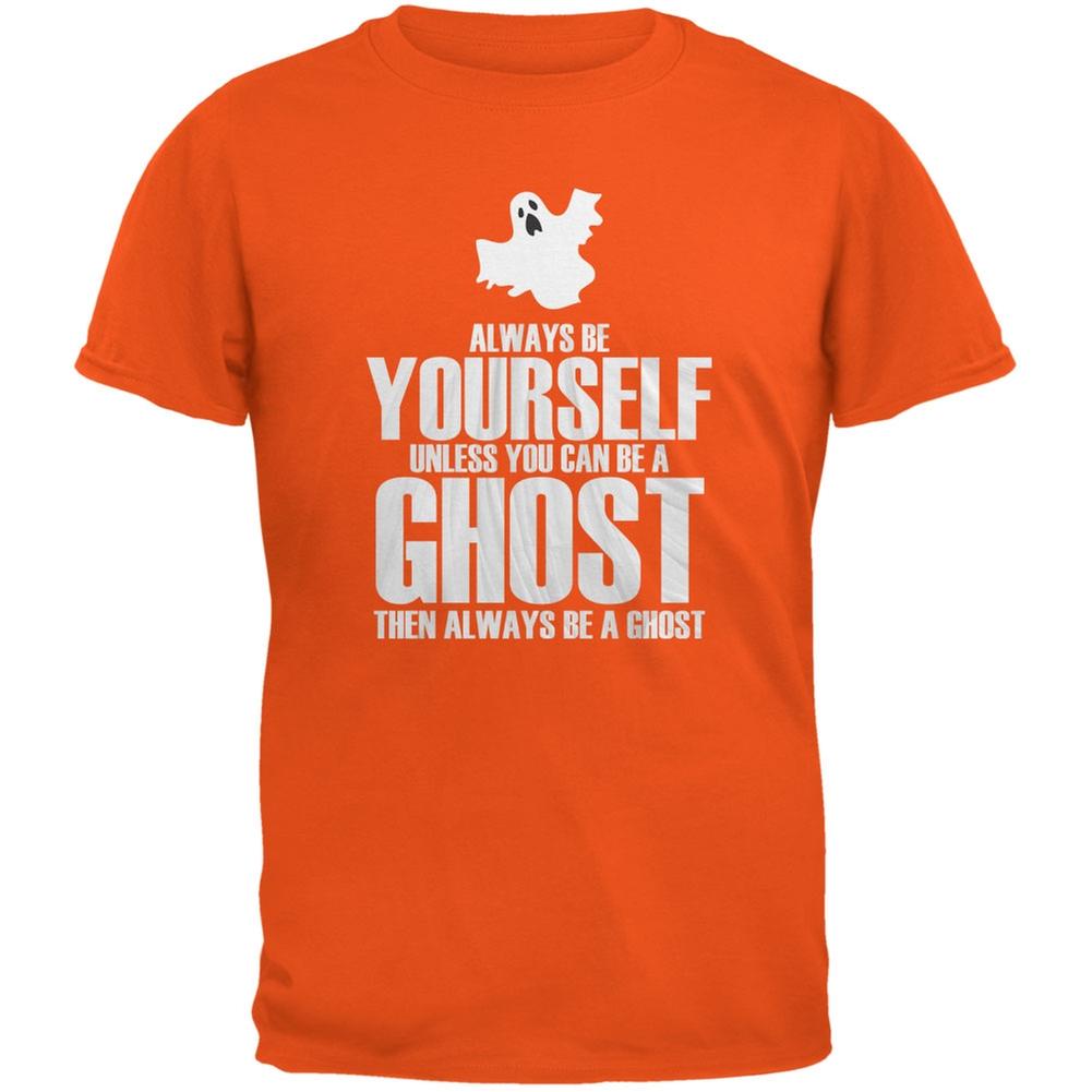 Halloween Always Be Yourself Ghost Orange Youth T-Shirt