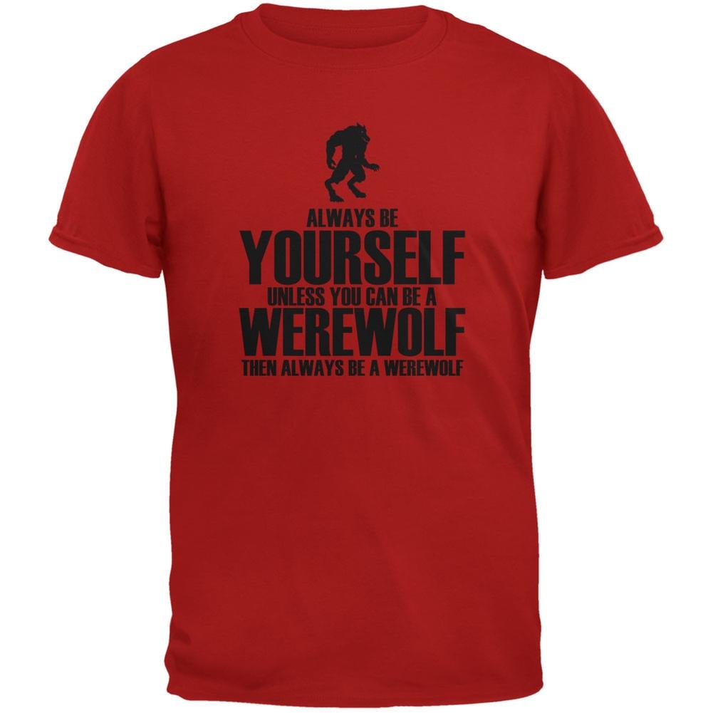Halloween Always Be Yourself Werewolf Red Youth T-Shirt