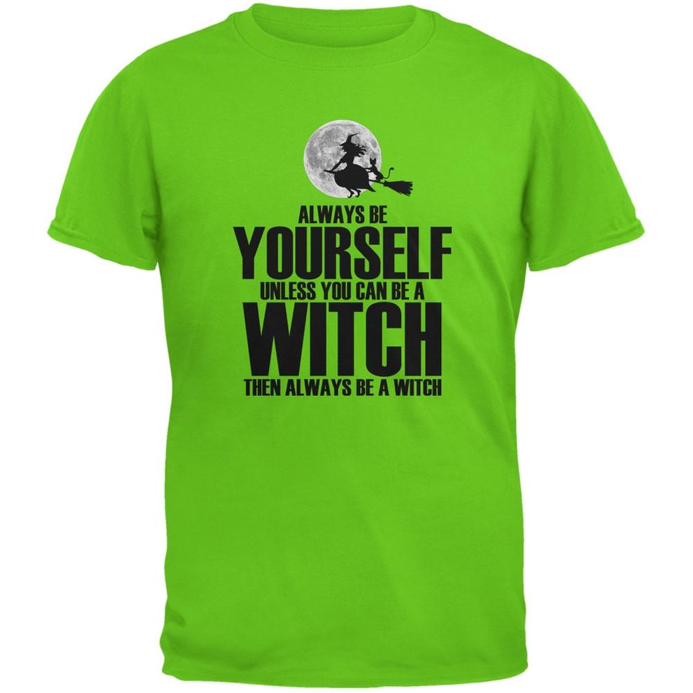 Halloween Always Be Yourself Witch Electric Green Youth T-Shirt