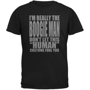Halloween Human Boogie Man Costume Black Adult T-Shirt