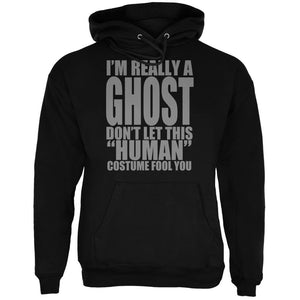 Halloween Human Ghost Costume Black Adult Hoodie