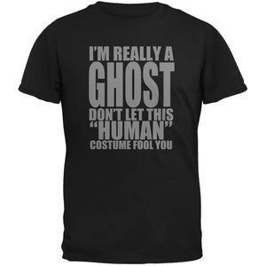 Halloween Human Ghost Costume Black Youth T-Shirt