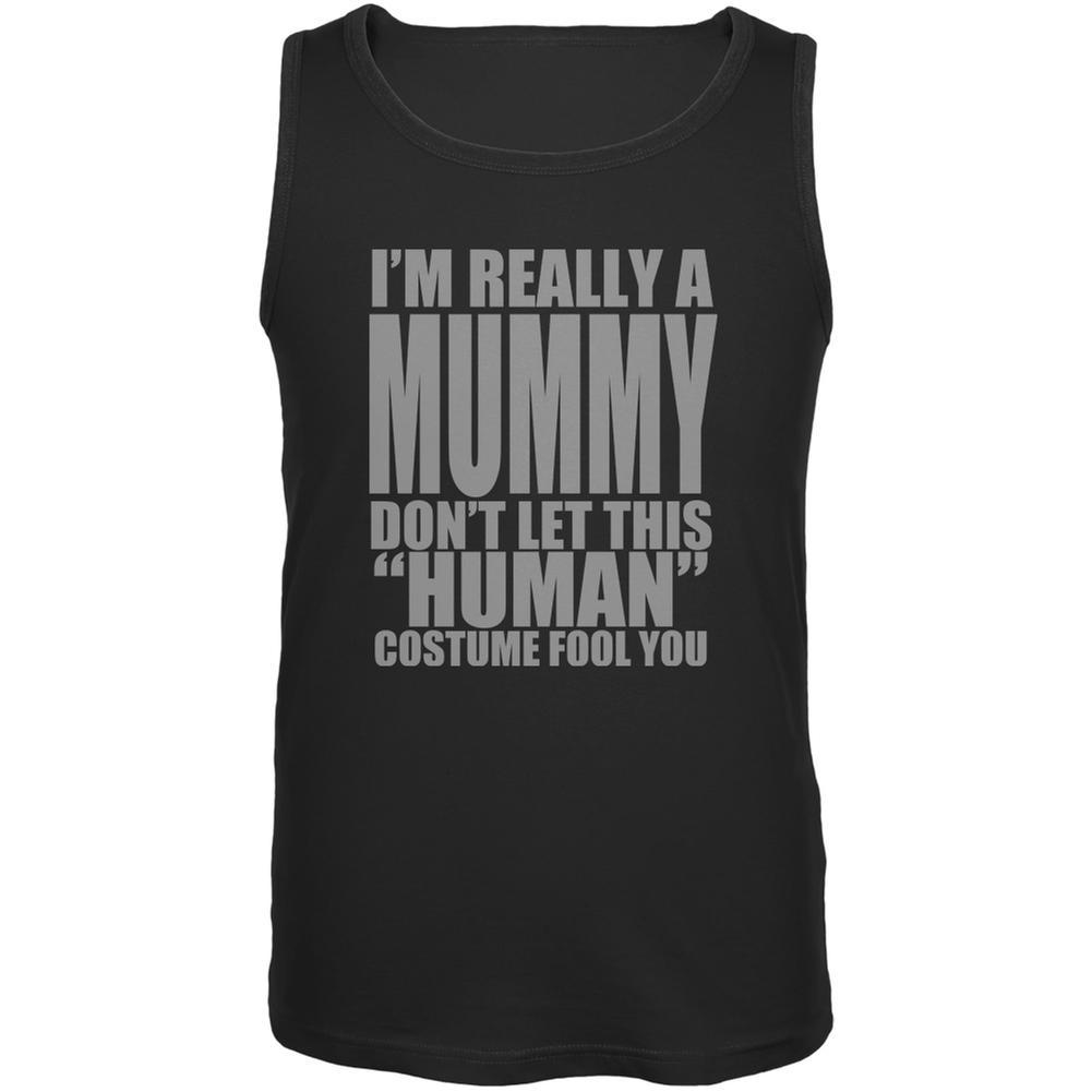 Halloween Human Mummy Costume Black Adult Tank Top