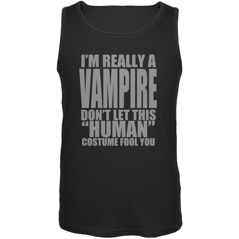 Halloween Human Vampire Costume Black Adult Tank Top