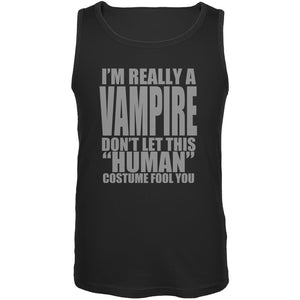 Halloween Human Vampire Costume Black Adult Tank Top