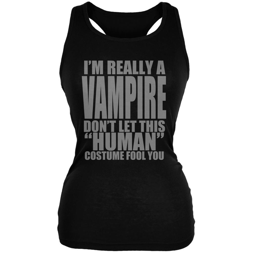 Halloween Human Vampire Costume Black Juniors Soft Tank Top