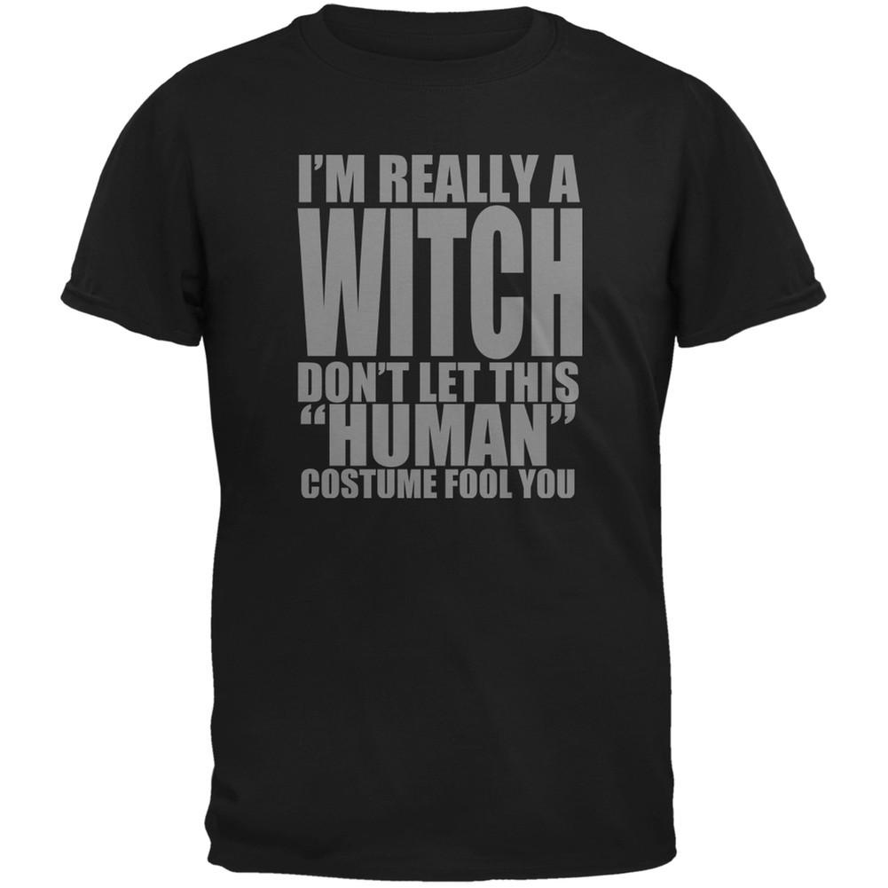 Halloween Human Witch Costume Black Youth T-Shirt