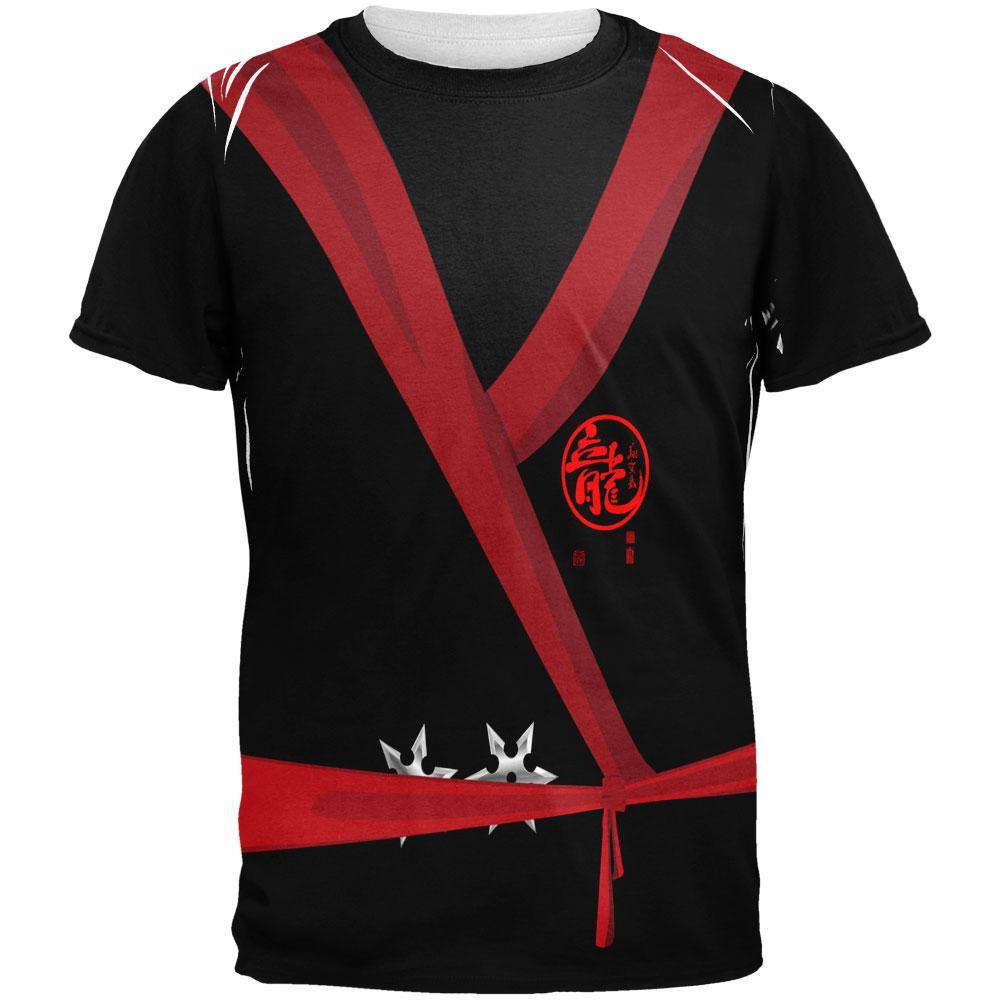 Halloween Dark Ninja Costume All Over Adult T-Shirt