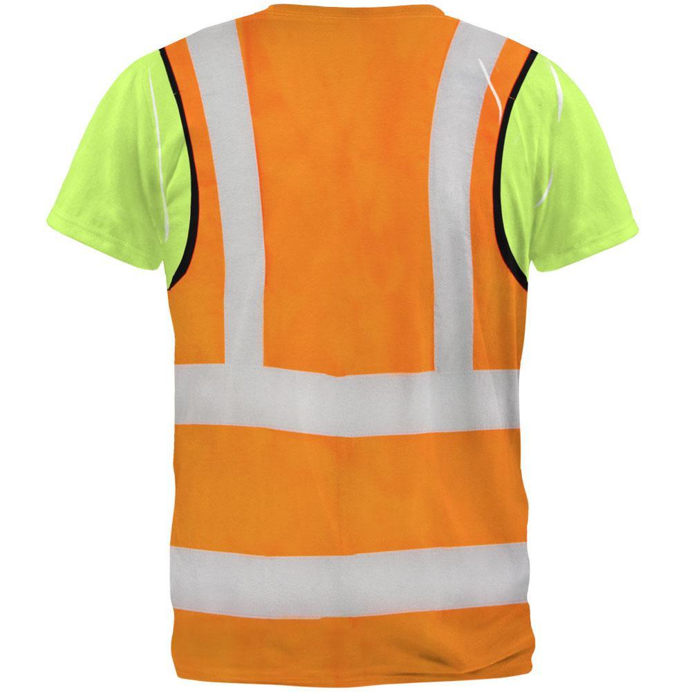 Halloween Road Worker Construction Vest Costume All Over Adult T-Shirt