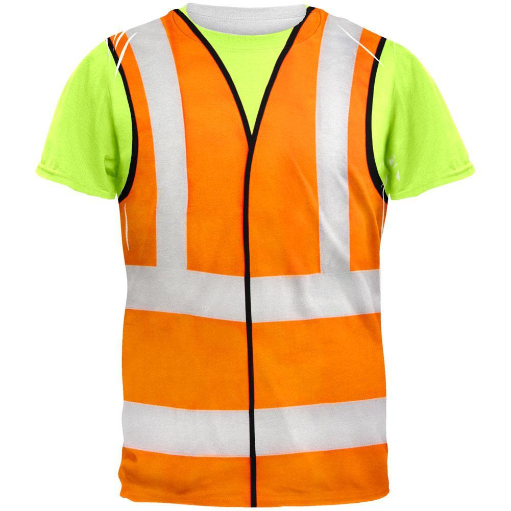 Halloween Road Worker Construction Vest Costume All Over Adult T-Shirt