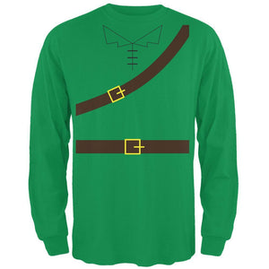 Halloween Robin Hood Costume Irish Green Adult Long Sleeve T-Shirt