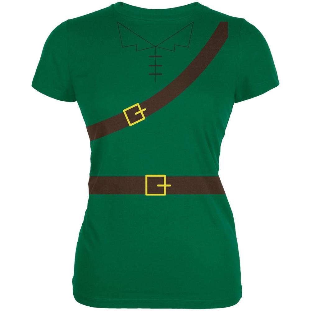 Halloween Robin Hood Costume Kelly Green Juniors Soft T-Shirt