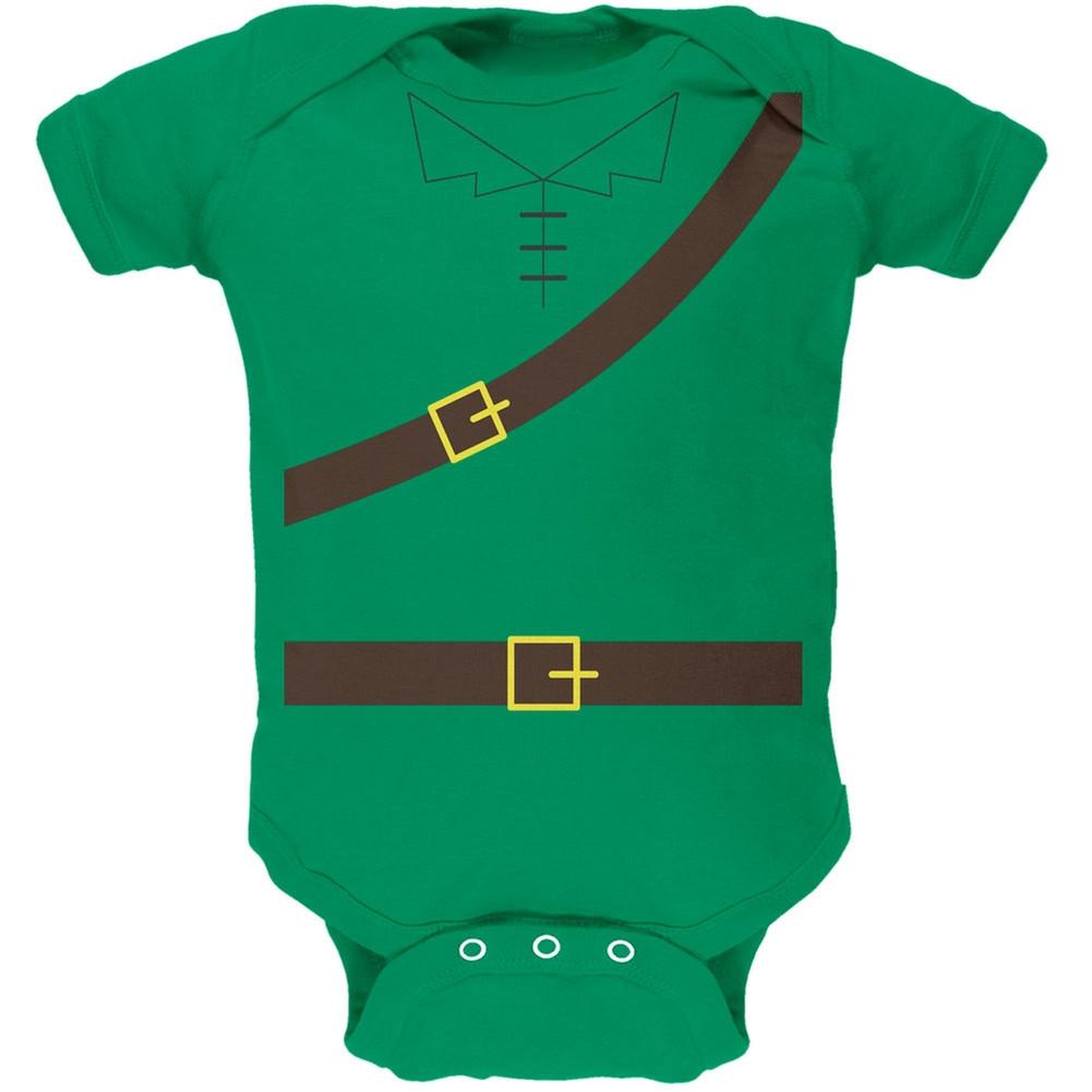 Halloween Robin Hood Costume Kelly Green Soft Baby One Piece