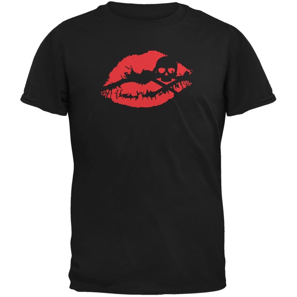 Halloween Kiss of Death Black Adult T-Shirt