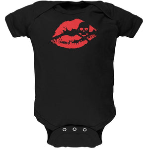 Halloween Kiss of Death Black Soft Baby One Piece