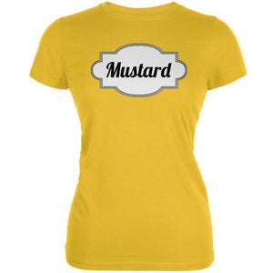 Halloween Mustard Costume Bright Yellow Juniors Soft T-Shirt