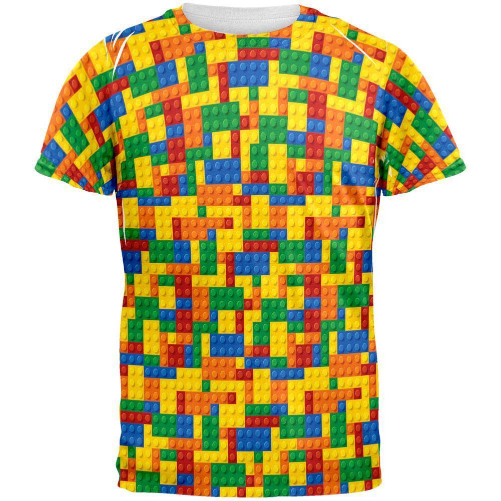 Halloween Building Blocks Costume All Over Adult T-Shirt