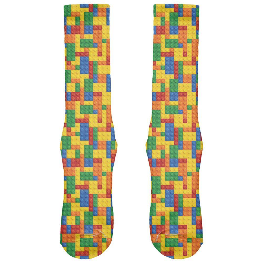 Halloween Building Blocks Costume All Over Crew Socks