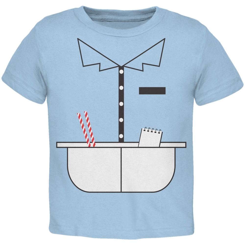 Halloween 50's Diner Waitress Light Blue Toddler T-Shirt